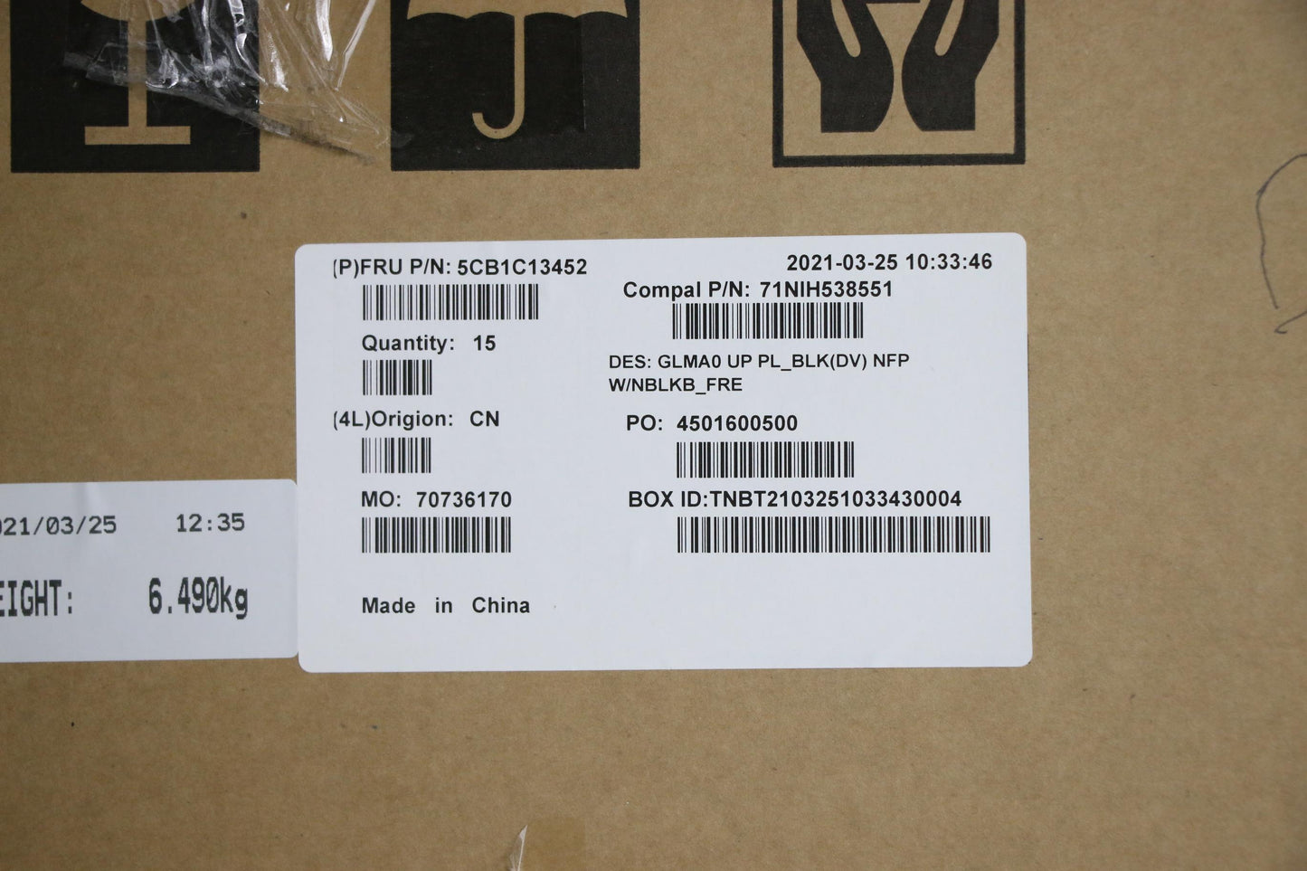 Lenovo Cover Upper C82Lm Pl_Blkd Nfp - 5CB1C13452