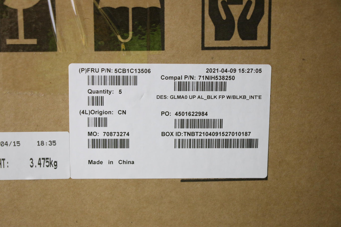 Lenovo Cover Upper C82Lm Al_Blk Fp Bl - 5CB1C13506
