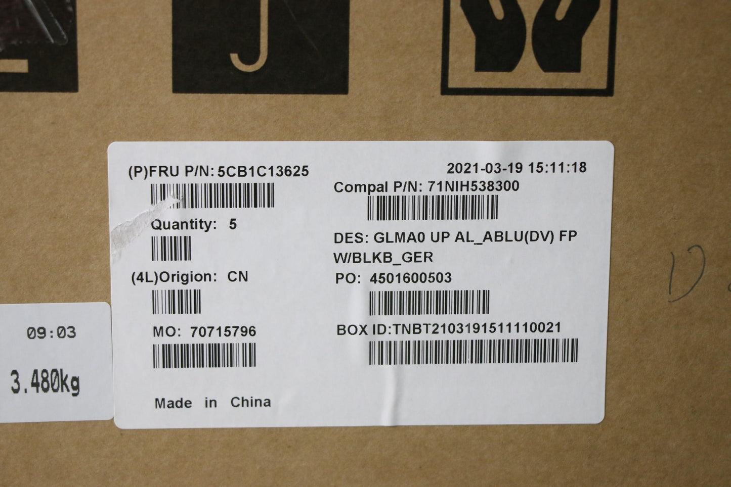 Lenovo Cover Upper C82Lm Al_Ablu Fp B - 5CB1C13625