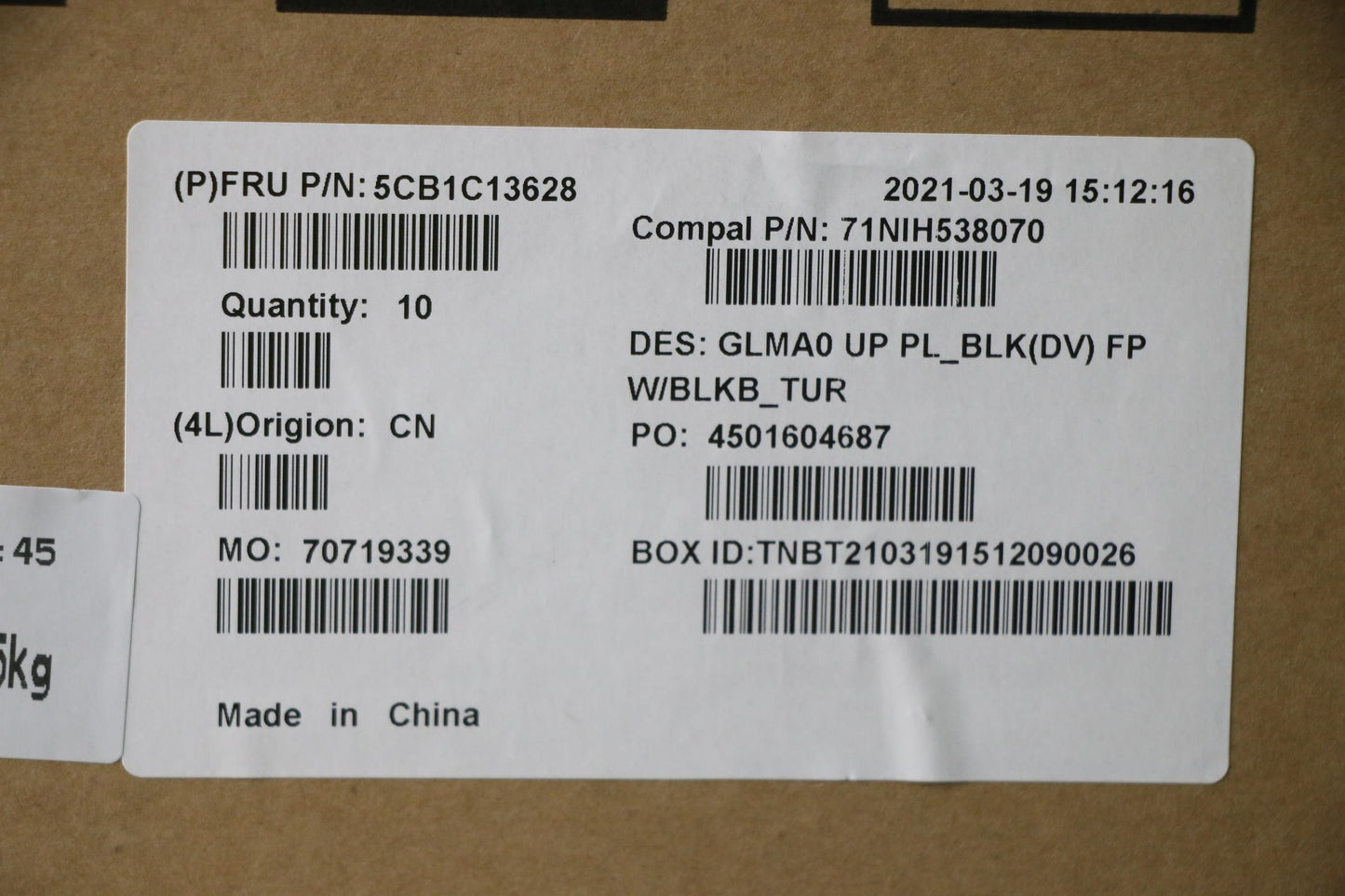 Lenovo Cover Upper C82Lm Pl_Blkd Fp B - 5CB1C13628