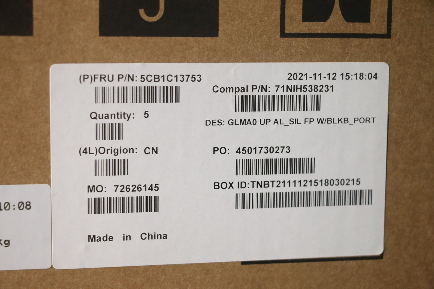 Lenovo Cover Upper C82Lm Al_Sil Fp Bl - 5CB1C13753
