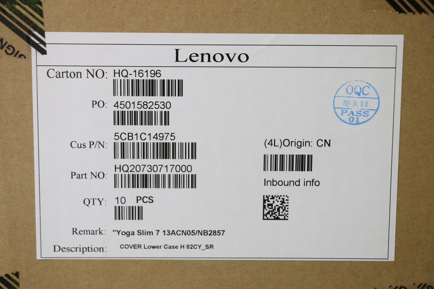 Lenovo Cover Lower Case H 82Cy_Sr - 5CB1C14975