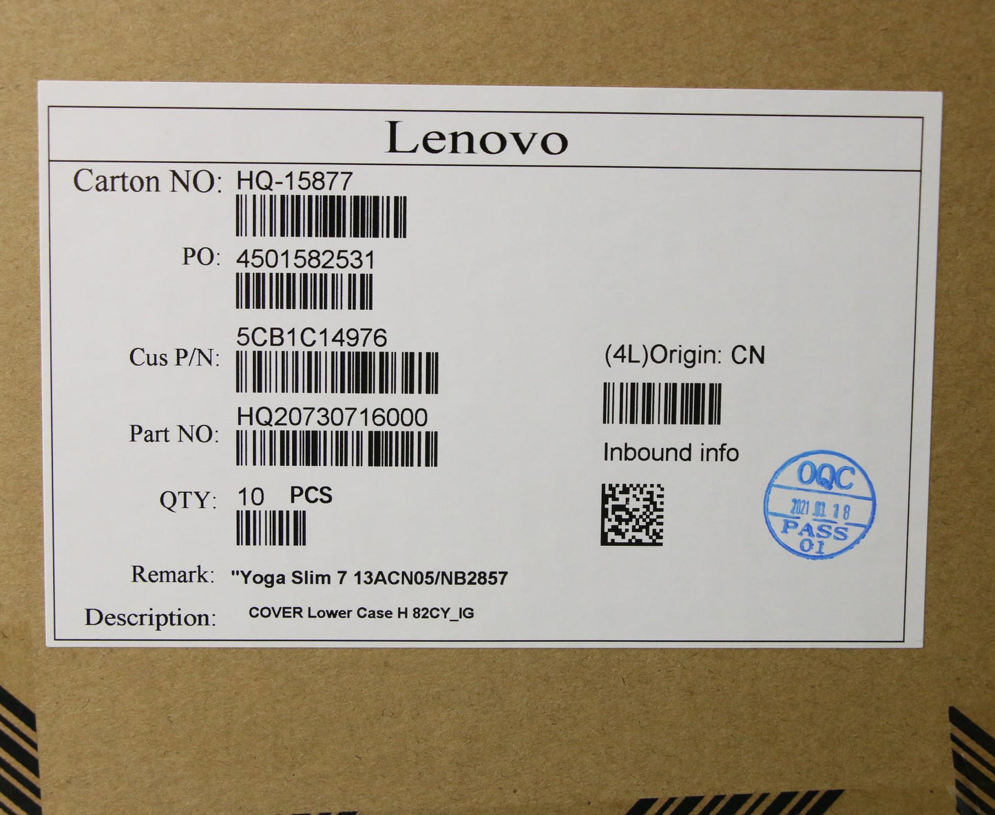 Lenovo Cover Lower Case H 82Cy_Ig - 5CB1C14976