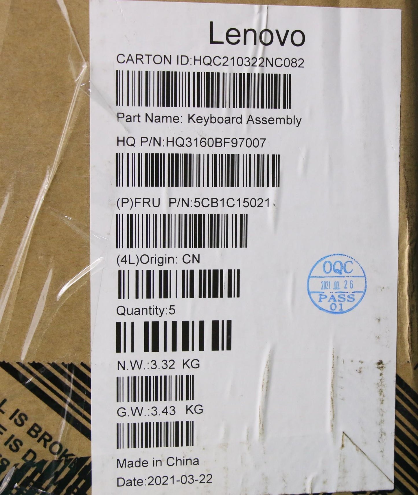 Lenovo Cover Upper Case Asm_Ger H 82C - 5CB1C15021