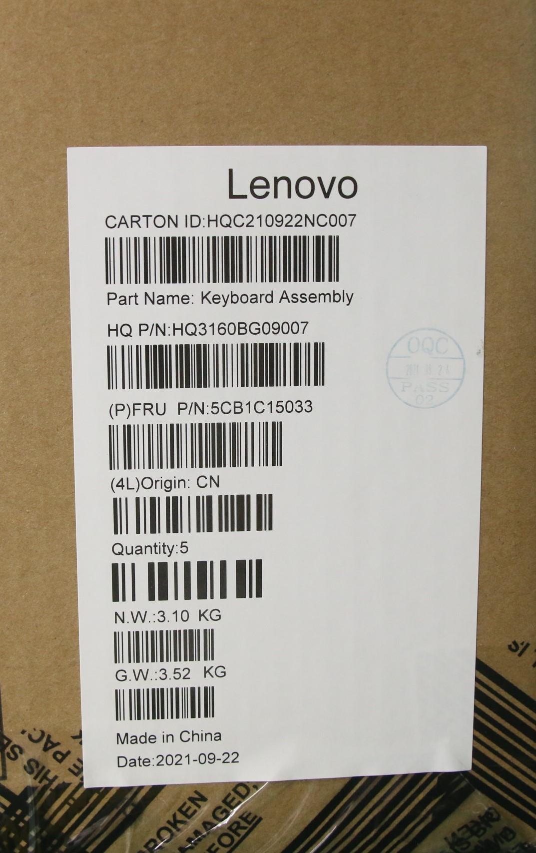 Lenovo Cover Upper Case Asm_Rus H 82C - 5CB1C15033