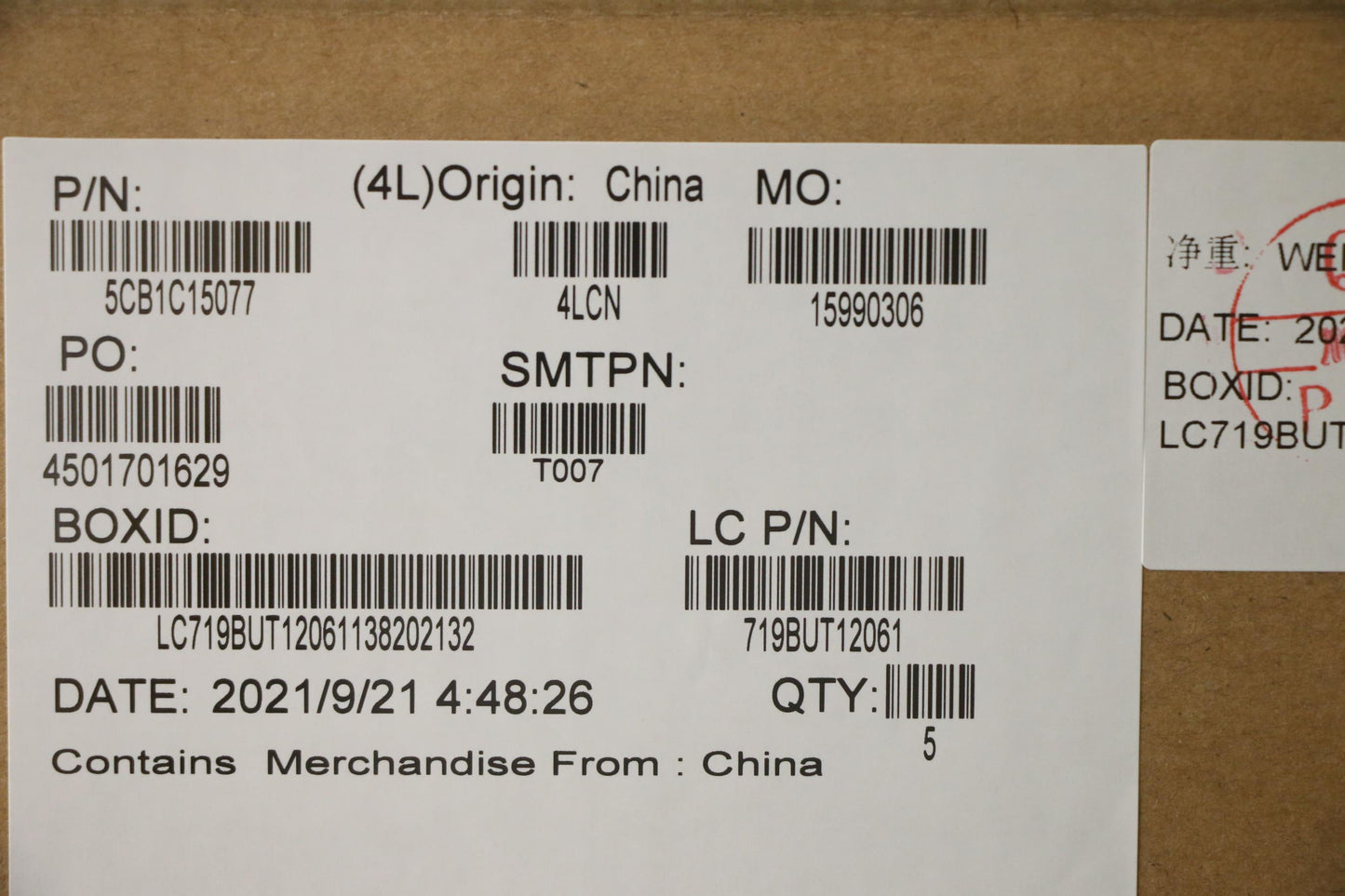 Lenovo Cover Upper Case Asm_Euroengl8 - 5CB1C15077