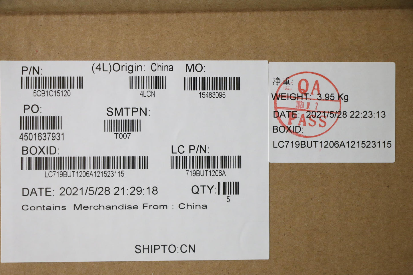 Lenovo Cover Upper Case Asm_La Spa L8 - 5CB1C15120