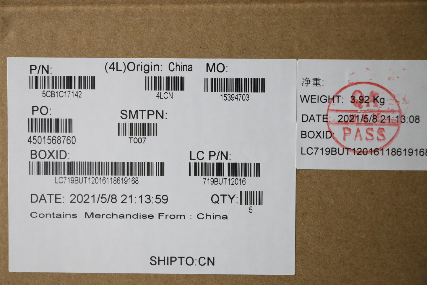 Lenovo Cover Upper Case Asm_Eng L81X8 - 5CB1C17142