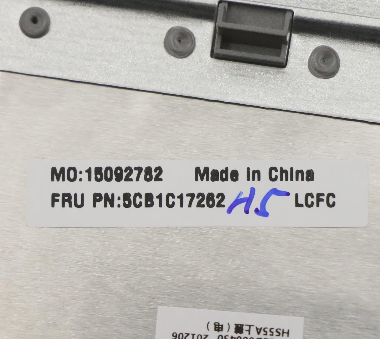 Lenovo C-Cover with Keyboard, USA English, Platinum Grey, Non-Backlight, Non-Fingerprint - 5CB1C17262