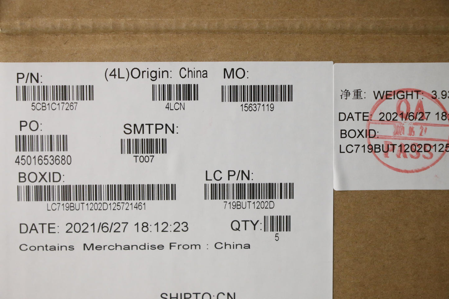 Lenovo Cover Upper Case Asm_Thai L81X - 5CB1C17267