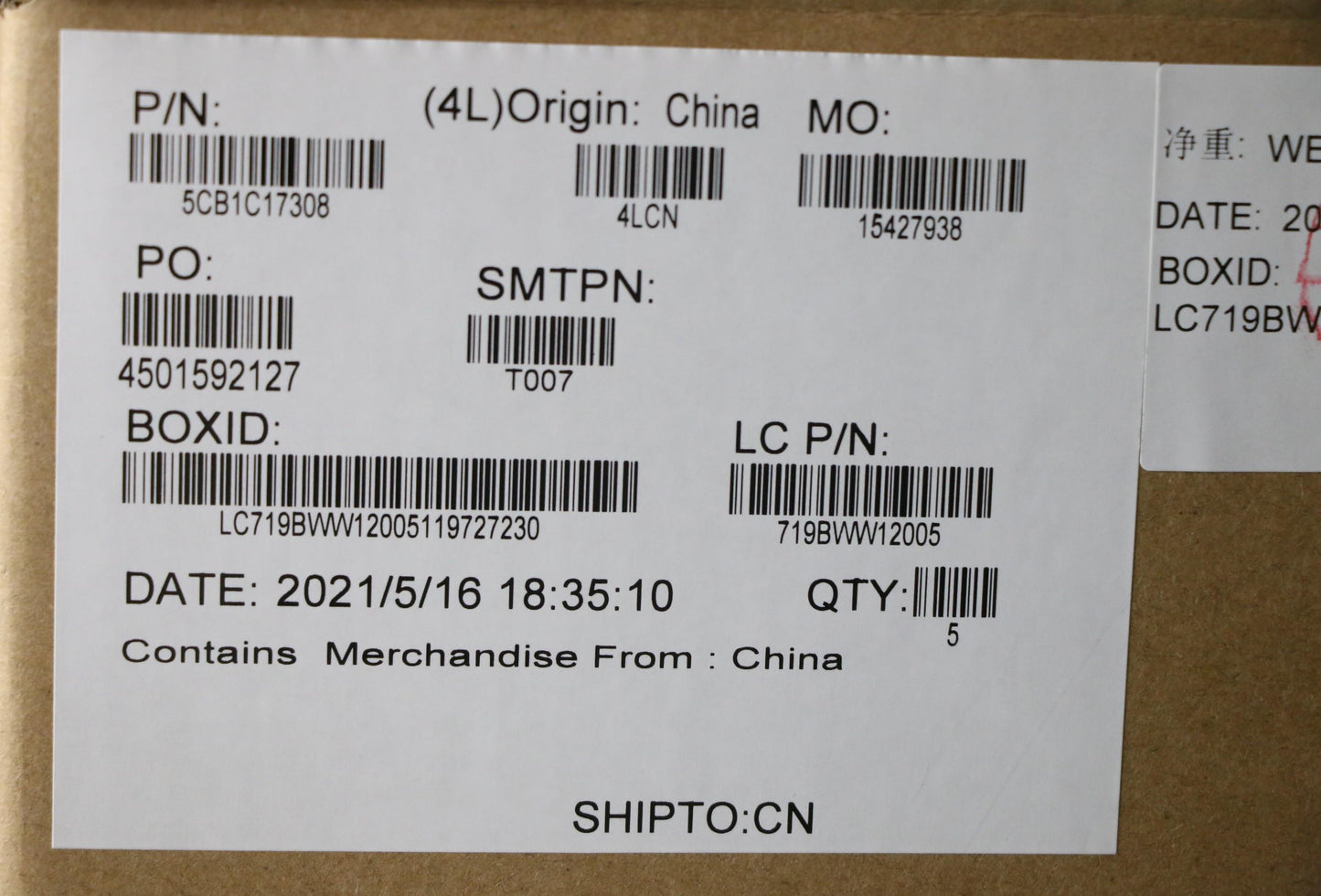 Lenovo Cover Upper Case Asm_Cze/Slkl8 - 5CB1C17308