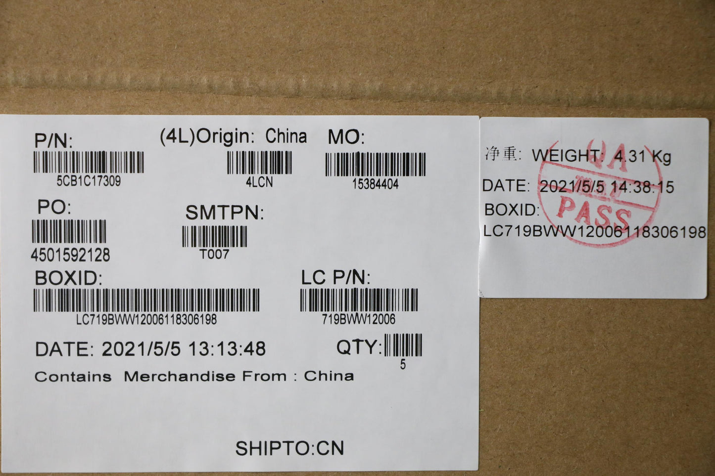 Lenovo Cover Upper Case Asm_Eng L82M0 - 5CB1C17309