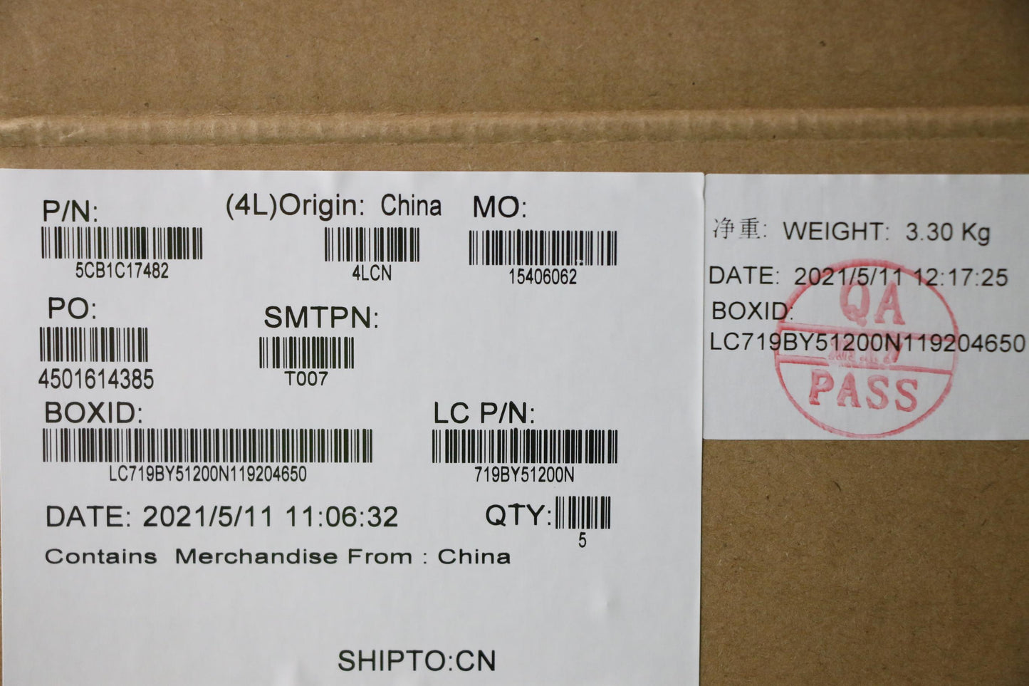 Lenovo Cover Upper Case Asm_La Spa L8 - 5CB1C17482