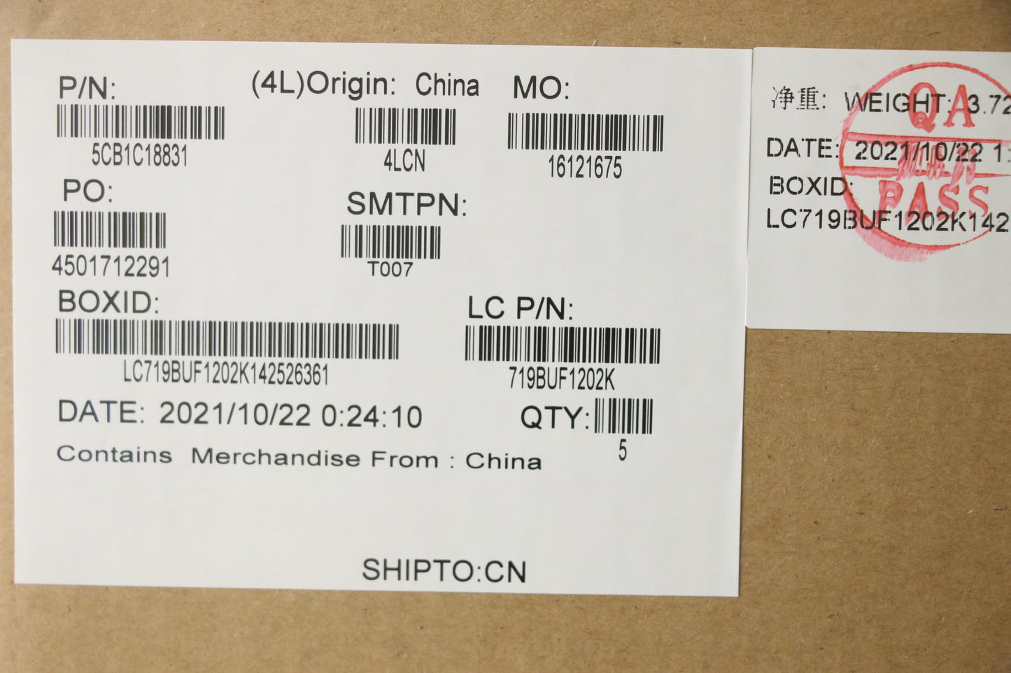 Lenovo Cover Upper Case Asm_Fra/Eng L - 5CB1C18831