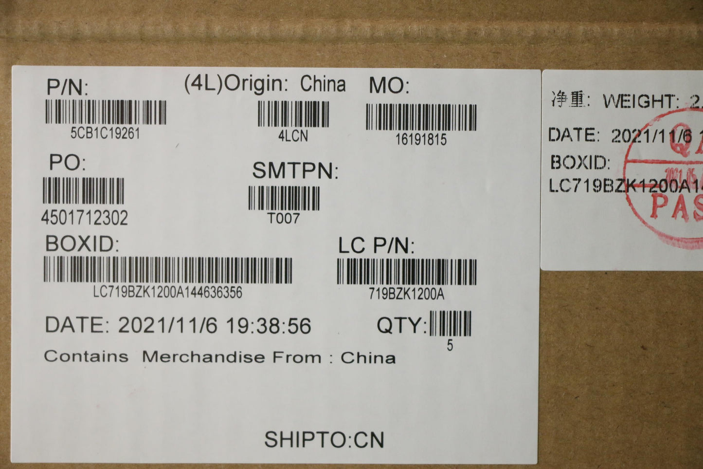 Lenovo Cover Upper Case Asm_Fra/Eng L - 5CB1C19261