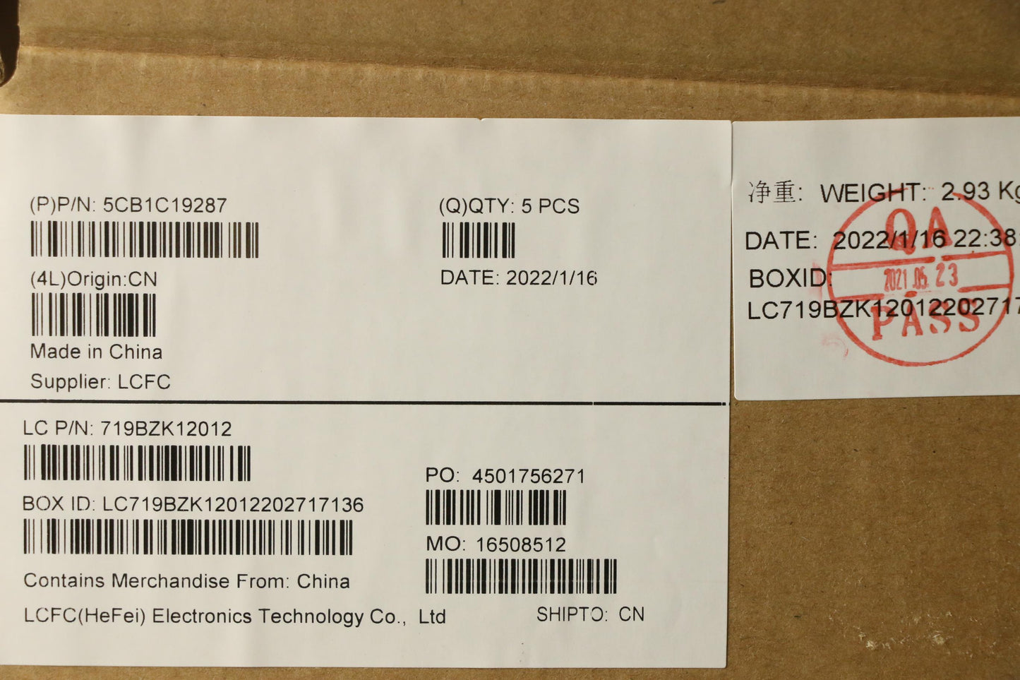 Lenovo Cover Upper Case Asm_Cze/Slk L - 5CB1C19287