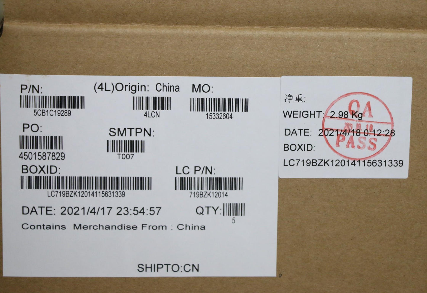 Lenovo Cover Upper Case Asm_Euro Engl - 5CB1C19289