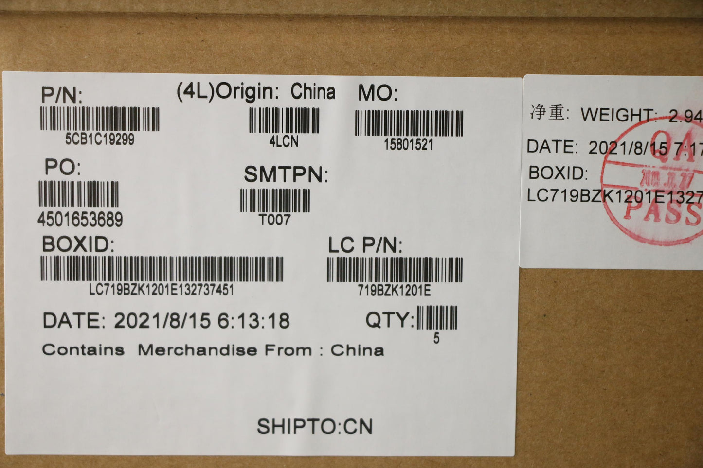Lenovo Cover Upper Case Asm_Ital82Nc - 5CB1C19299