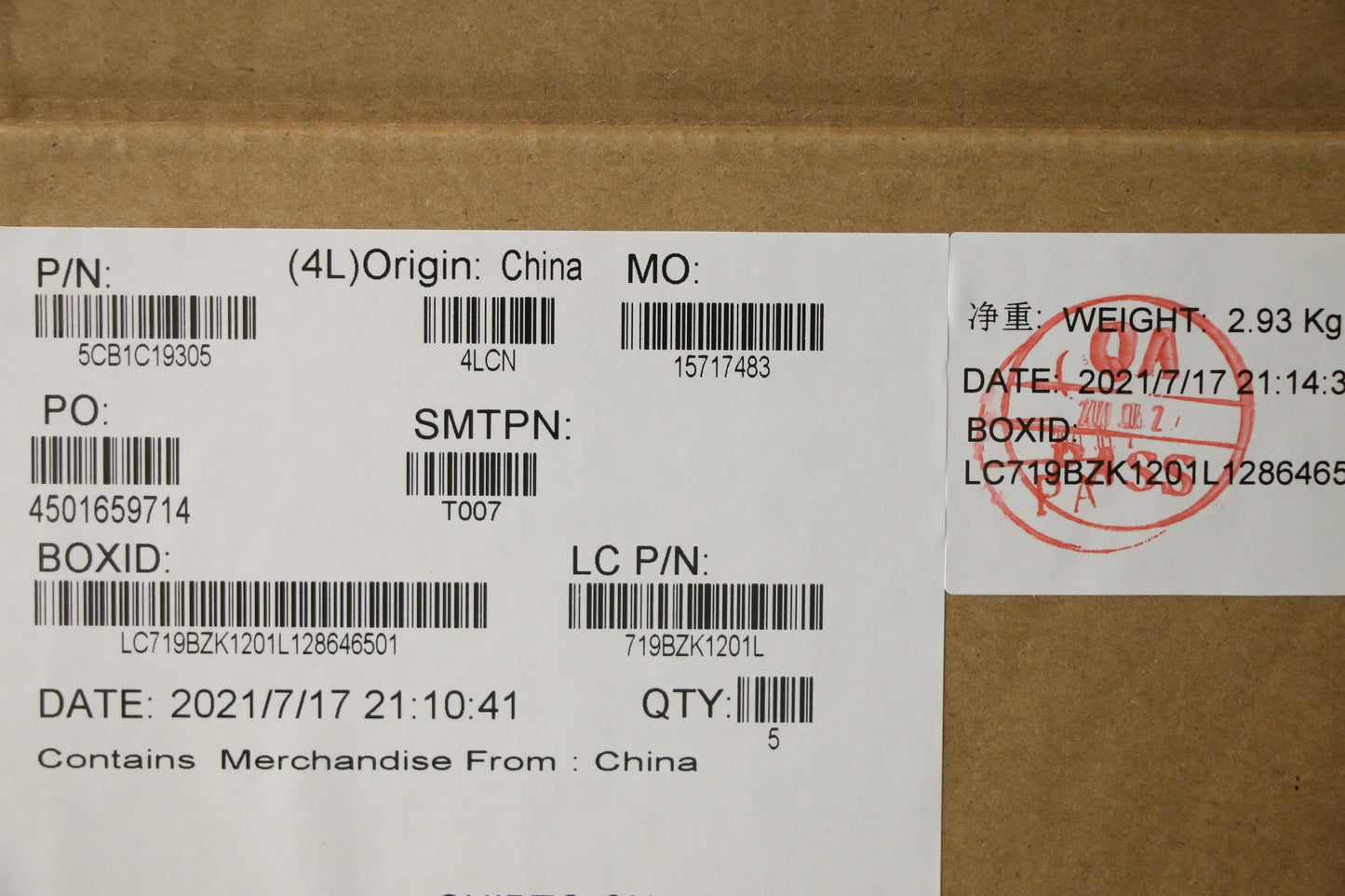 Lenovo Cover Upper Case Asm_Rus L82Nc - 5CB1C19305
