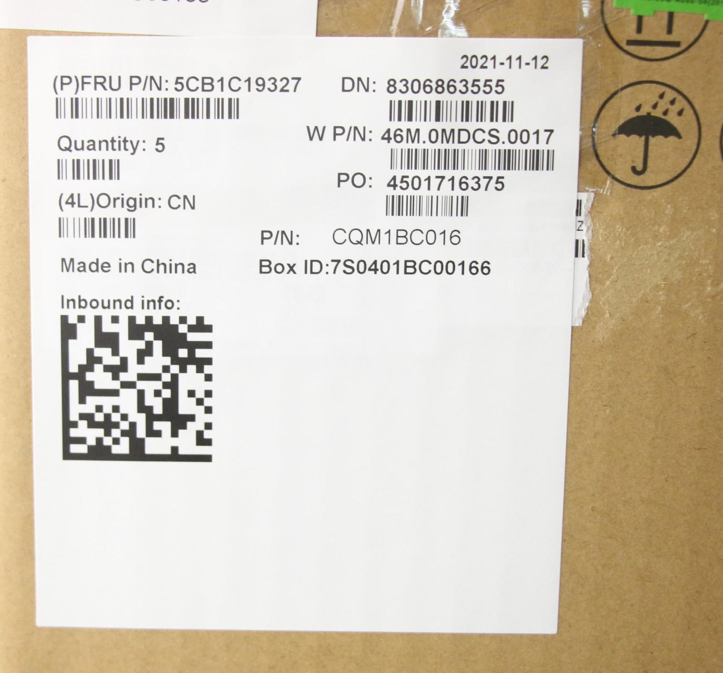 Lenovo Cover Upper Case Asm_Ti W 82Hu - 5CB1C19327