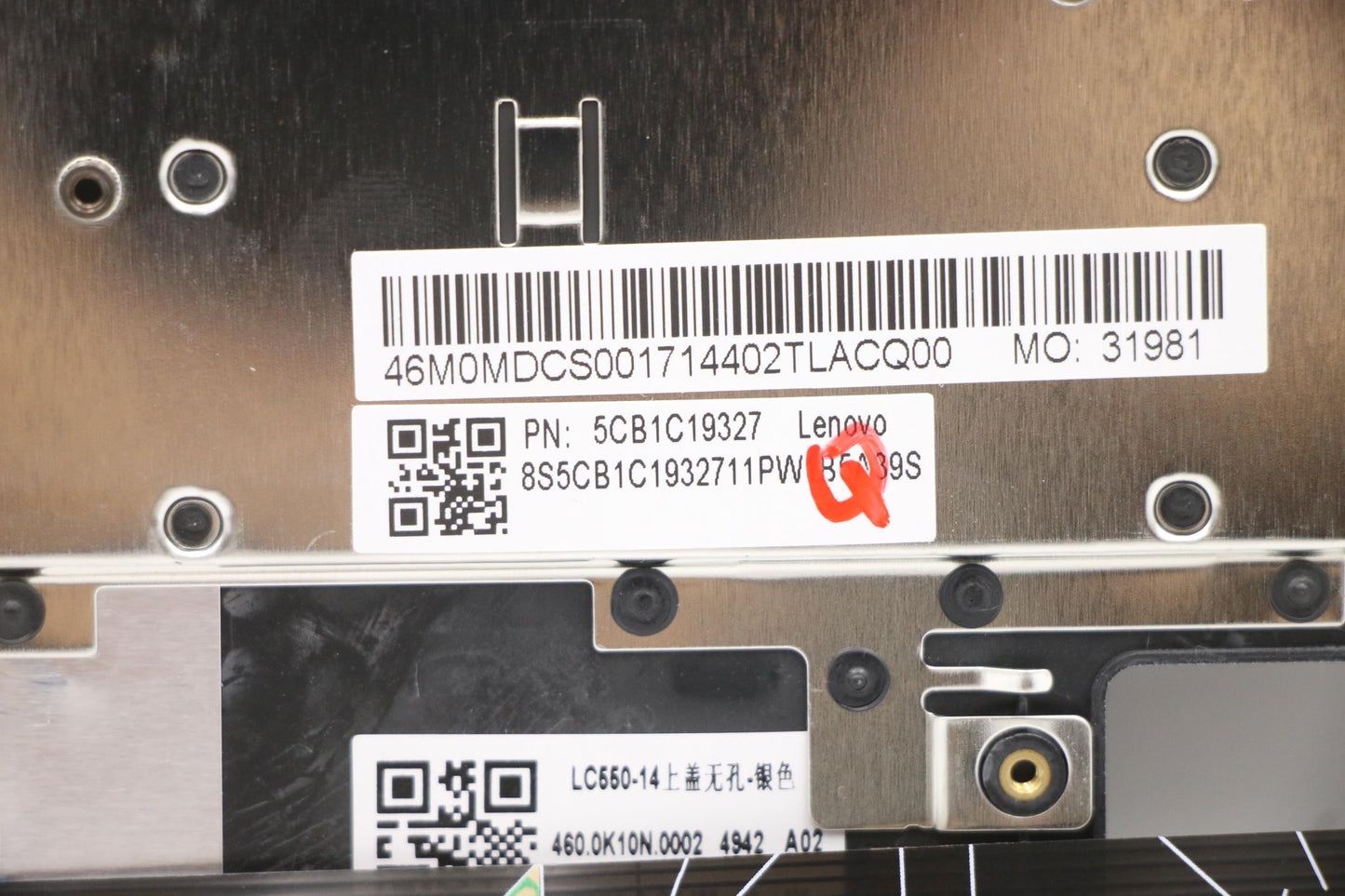 Lenovo Cover Upper Case Asm_Ti W 82Hu - 5CB1C19327