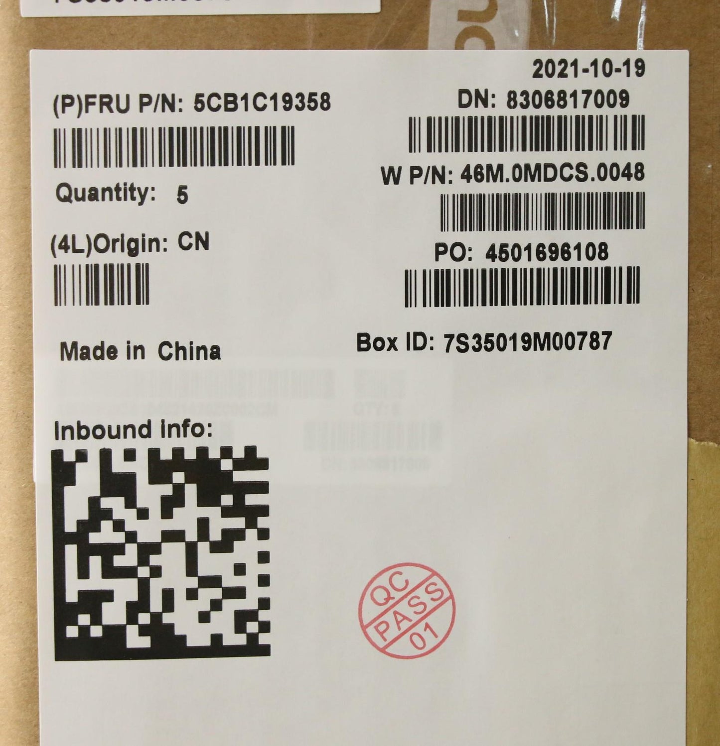 Lenovo Cover Upper Case Asm_Ti W 82Hu - 5CB1C19358