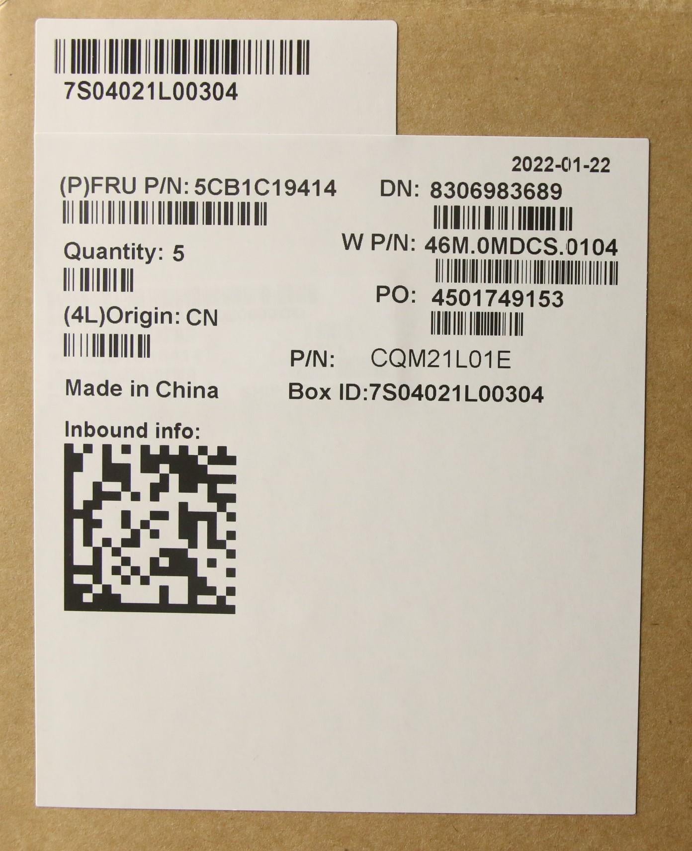 Lenovo Cover Upper Case Asm_Fr-Ar W 8 - 5CB1C19414