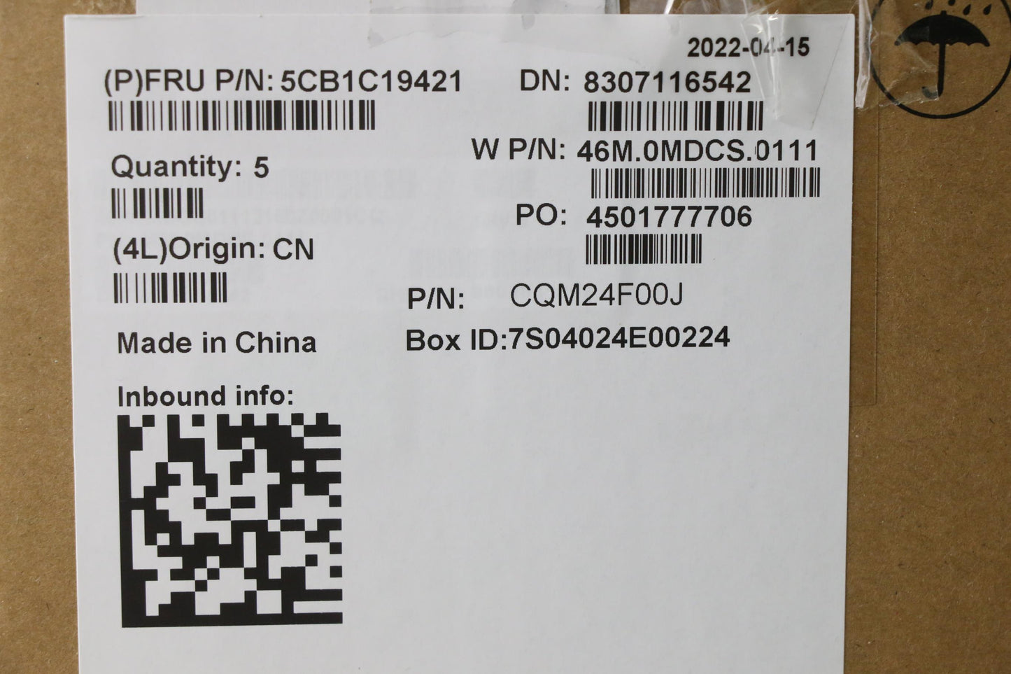 Lenovo Cover Upper Case Asm_Ti W 82Hu - 5CB1C19421
