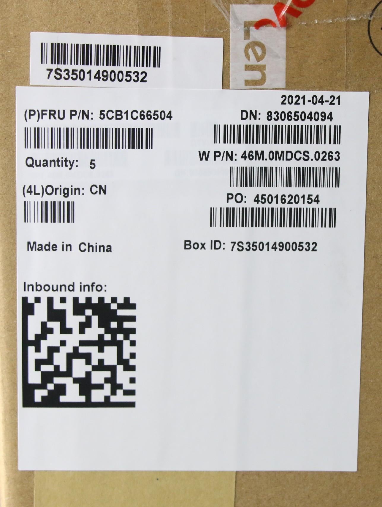 Lenovo Cover Upper Case Asm_Eng W 82H - 5CB1C66504