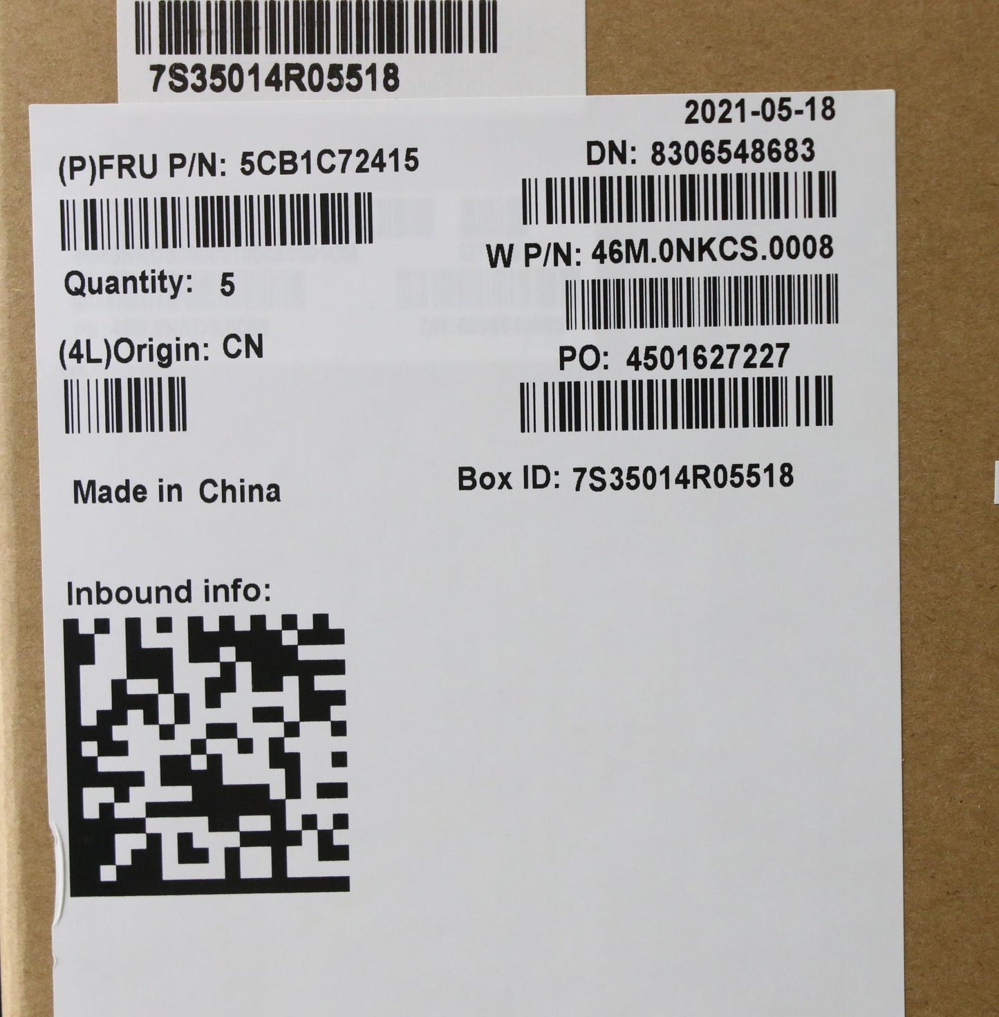 Lenovo Cover Upper Case Asm_Ita W 20Y - 5CB1C72415