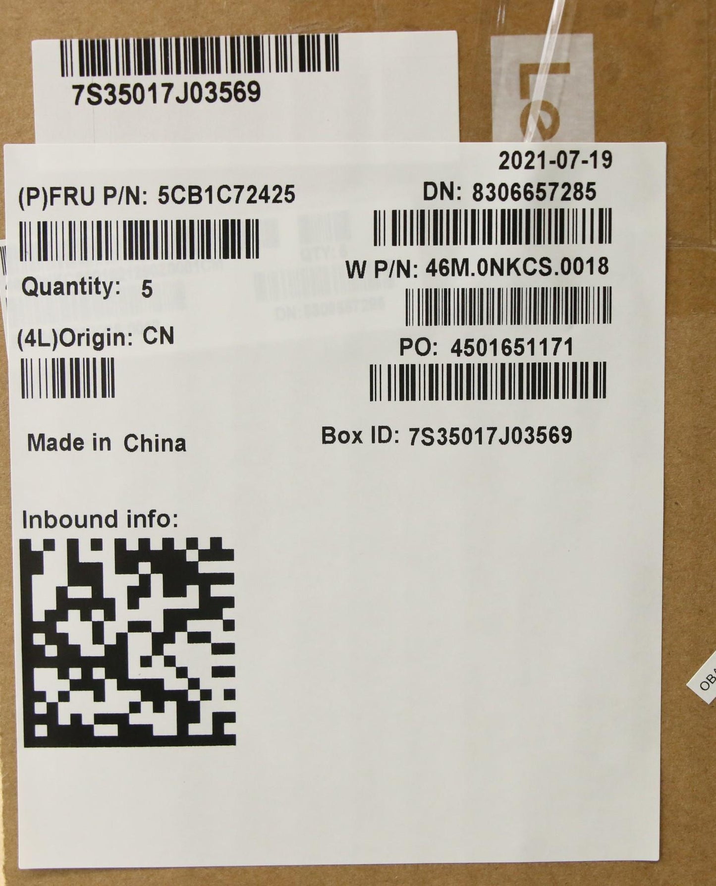Lenovo Cover Upper Case Asm_Sws W 20Y - 5CB1C72425