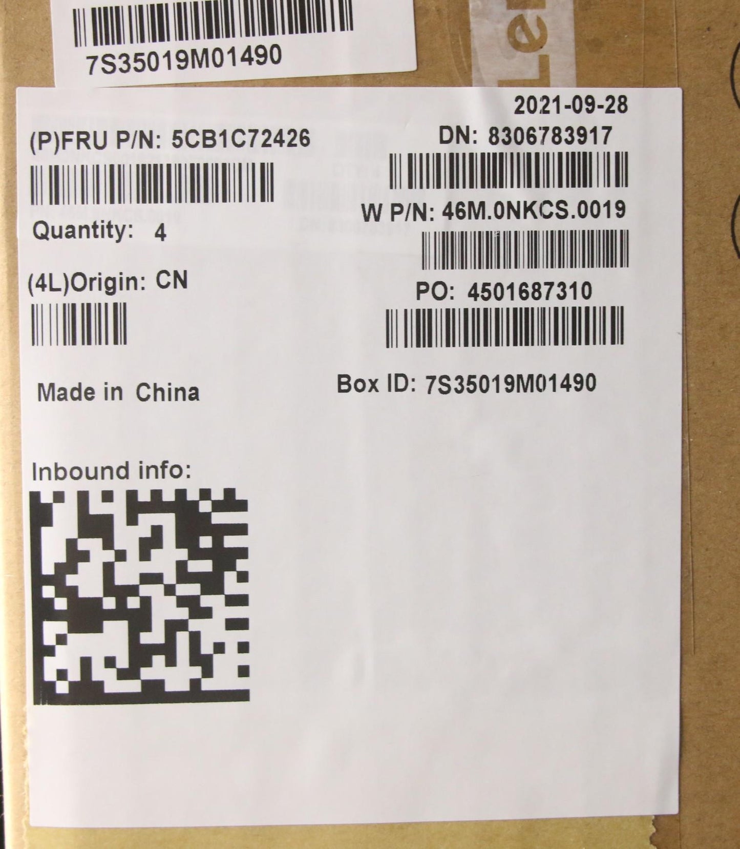 Lenovo Cover Upper Case Asm_Tc W 20Ya - 5CB1C72426