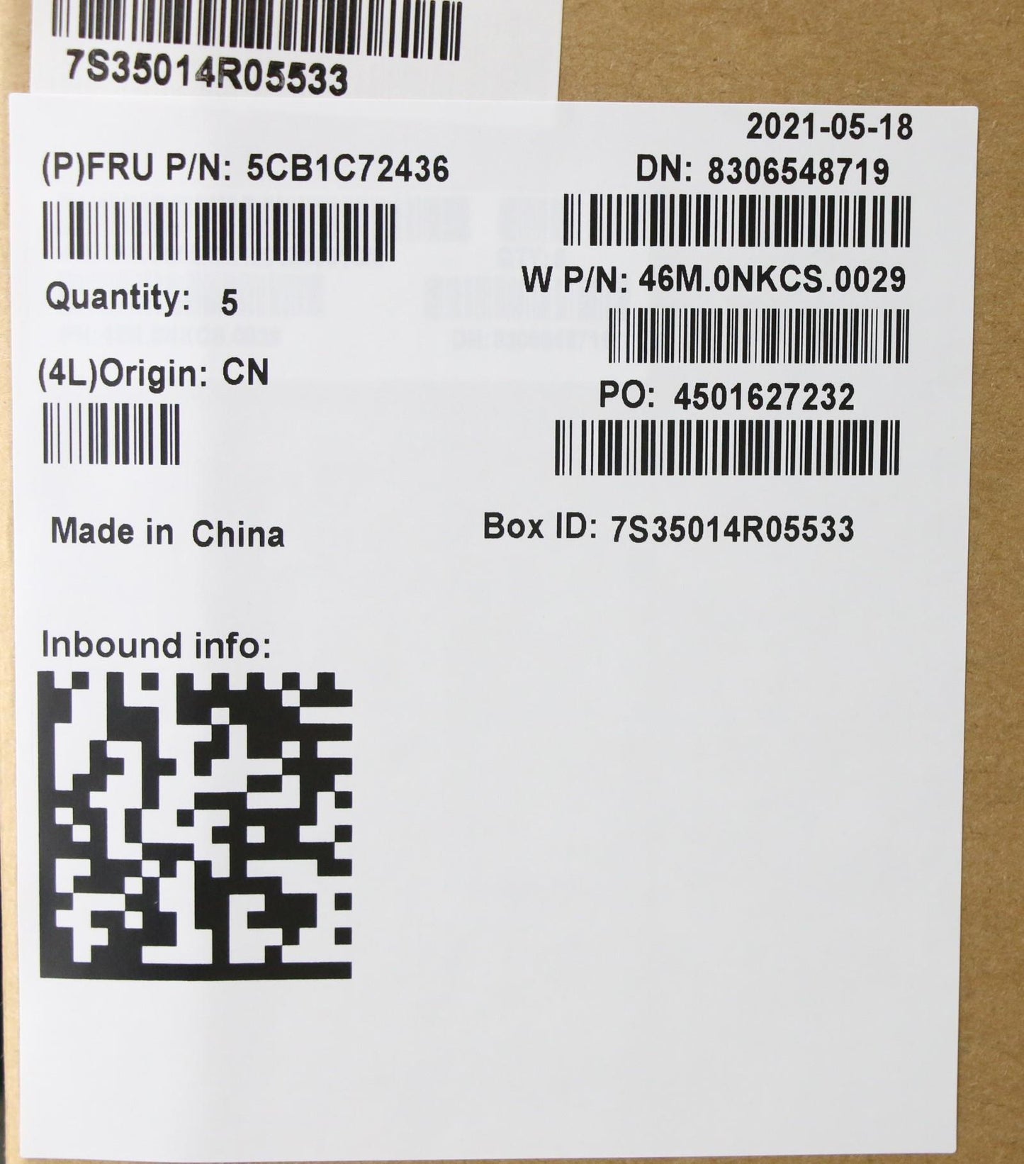 Lenovo Cover Upper Case Asm_Fra W 20Y - 5CB1C72436