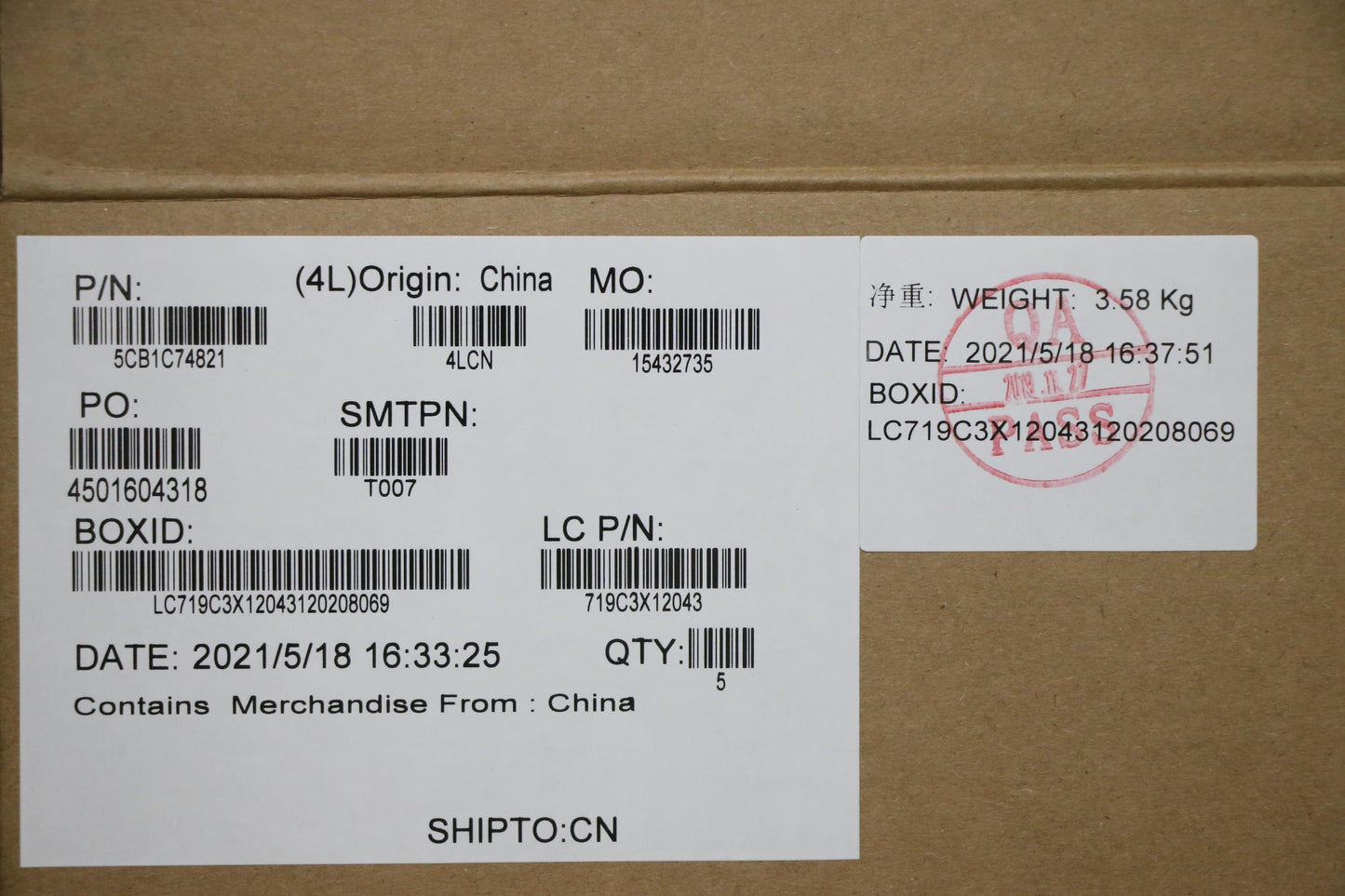 Lenovo Cover Upper Case Asm_La Spal82 - 5CB1C74821