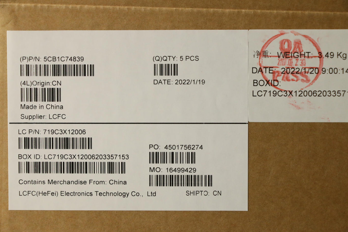 Lenovo Cover Upper Case Asm_Fra/Engl8 - 5CB1C74839