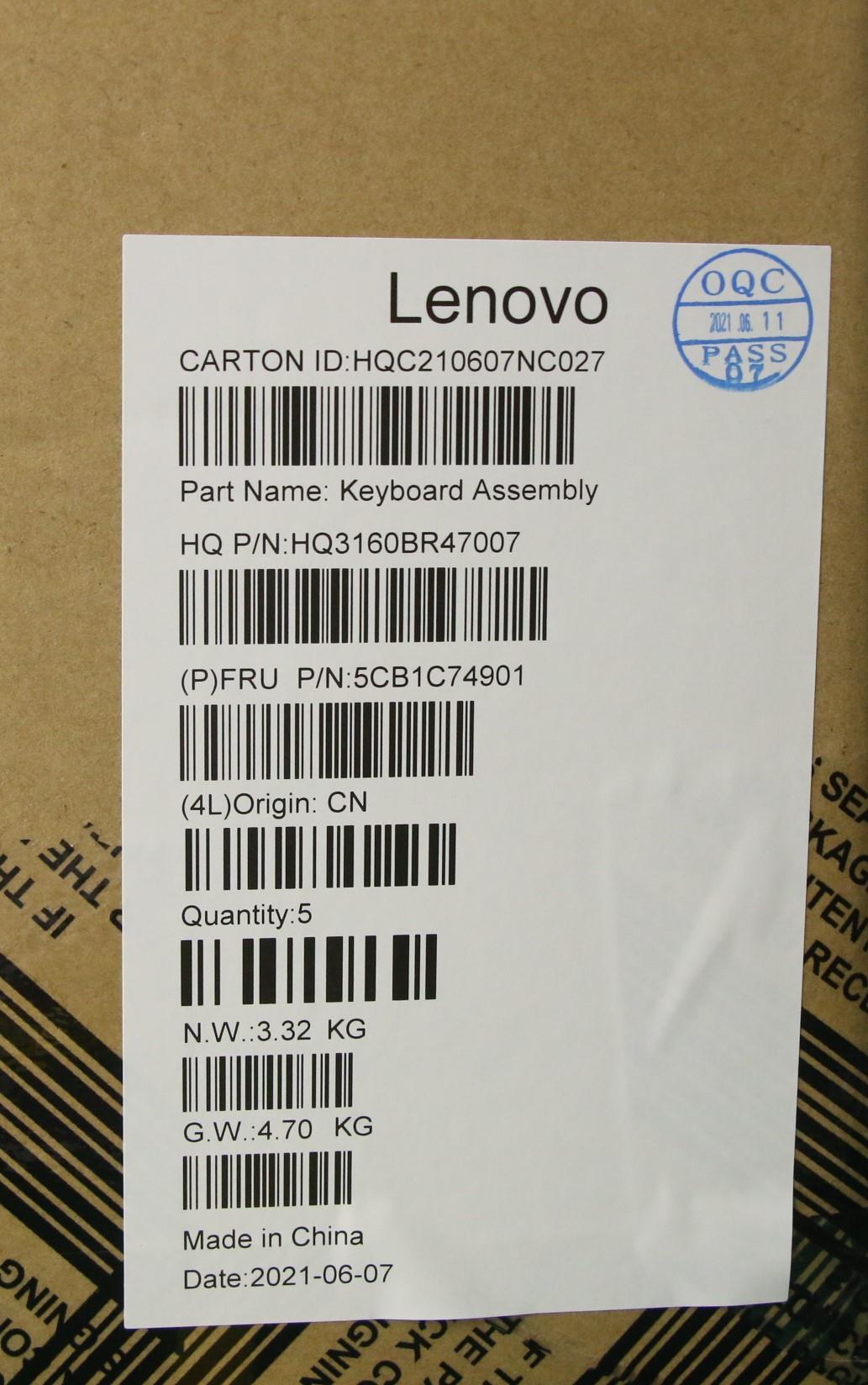 Lenovo Cover Upper Case Asm_Ara H 82L - 5CB1C74901