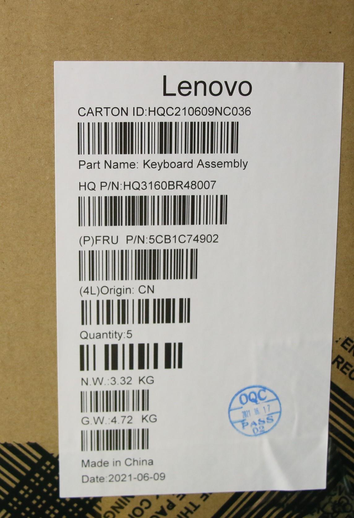 Lenovo Cover Upper Case Asm_Bel H 82L - 5CB1C74902