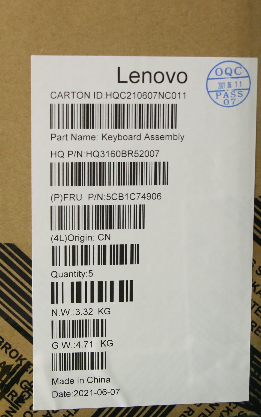 Lenovo Cover Upper Case Asm_Eng H 82L - 5CB1C74906