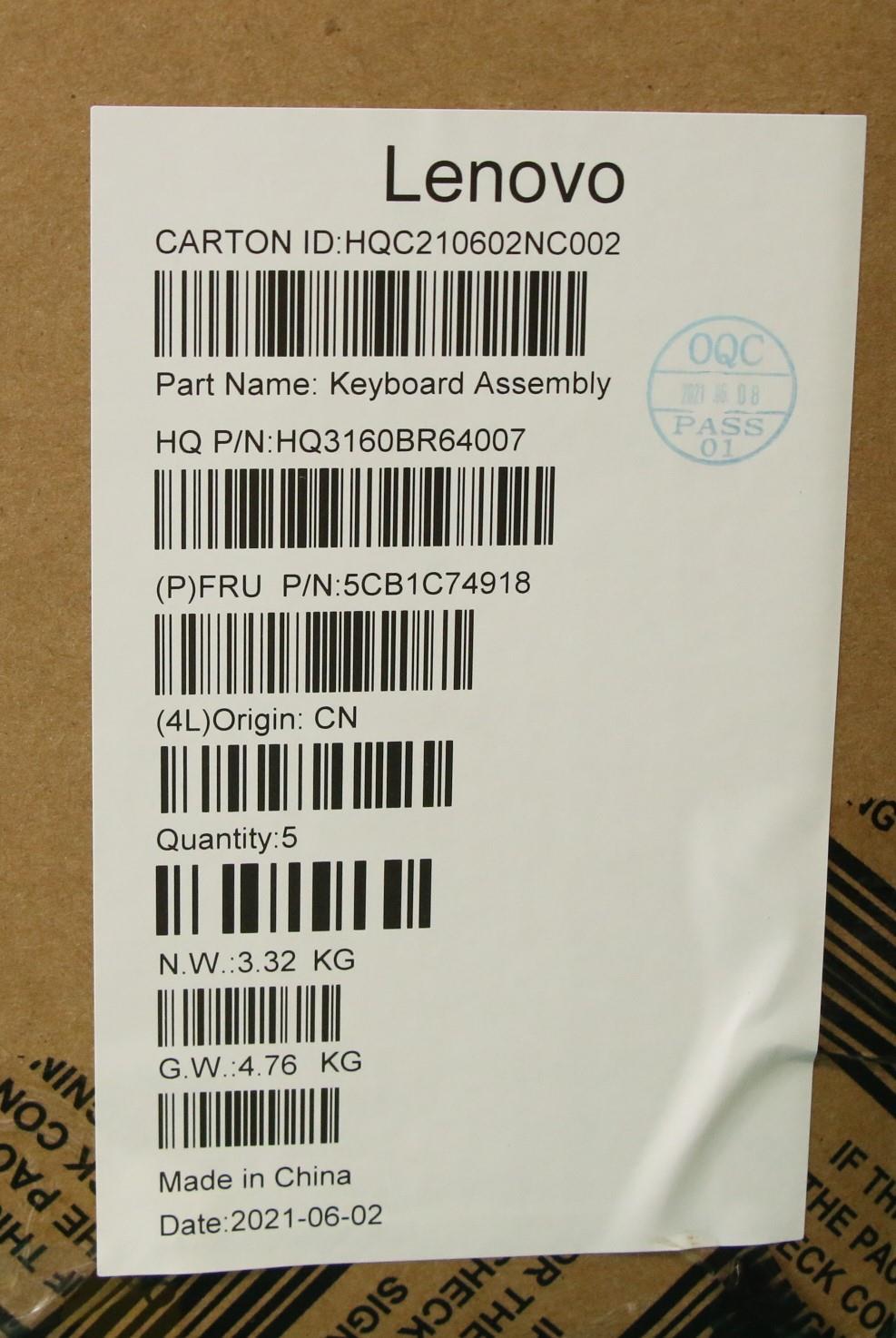 Lenovo Cover Upper Case Asm_Jpn H82L5 - 5CB1C74918