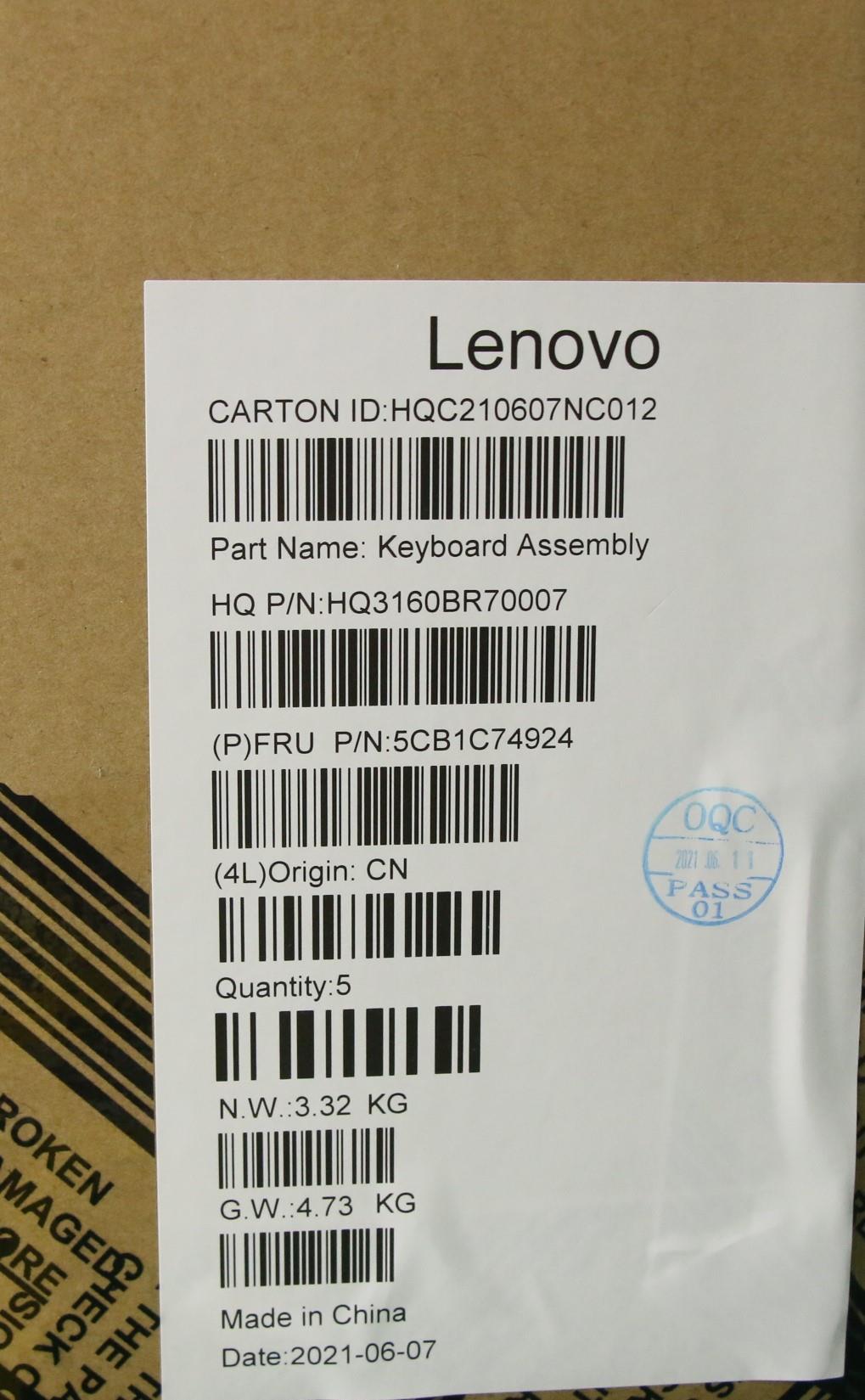 Lenovo Cover Upper Case Asm_Slv H82L5 - 5CB1C74924