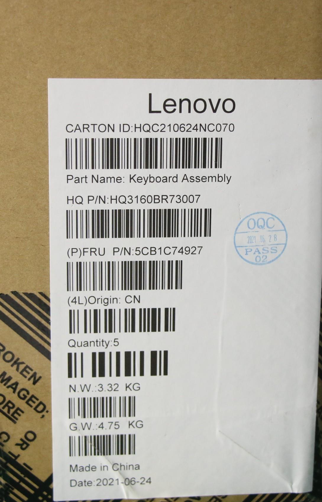 Lenovo Cover Upper Case Asm_Tc H82L5 - 5CB1C74927