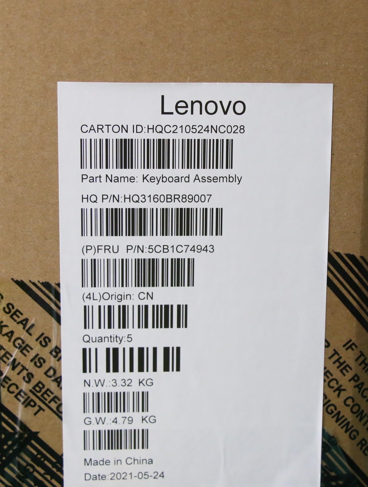 Lenovo Cover Upper Case Asm_Ger H82L5 - 5CB1C74943