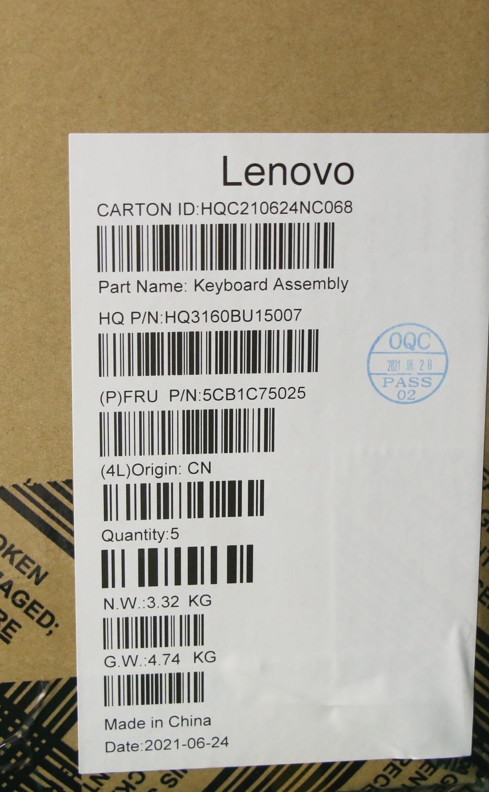 Lenovo Cover Upper Case Asm_Tur H82L5 - 5CB1C75025