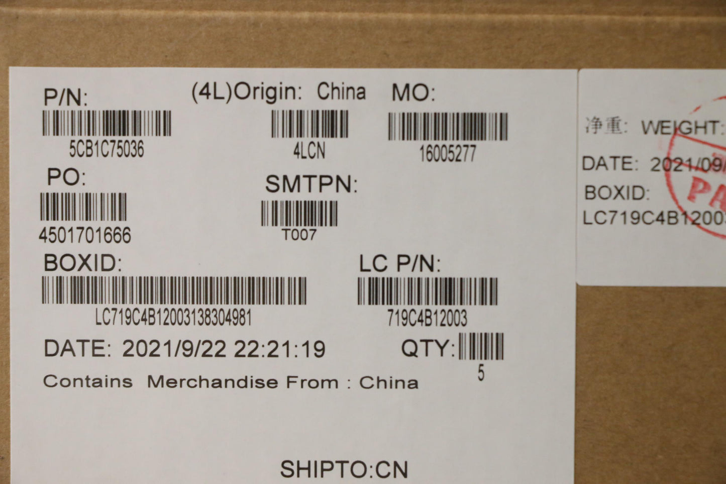 Lenovo Cover Upper Case Asm_Ita L82Kv - 5CB1C75036