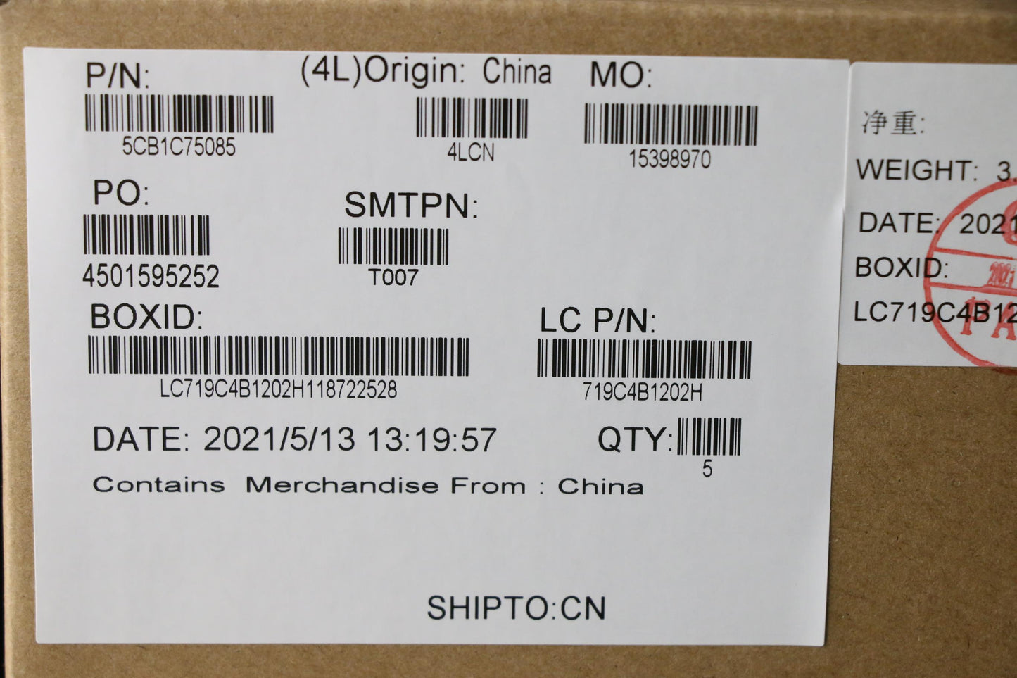 Lenovo Cover Upper Case Asm_Eng L82Kv - 5CB1C75085
