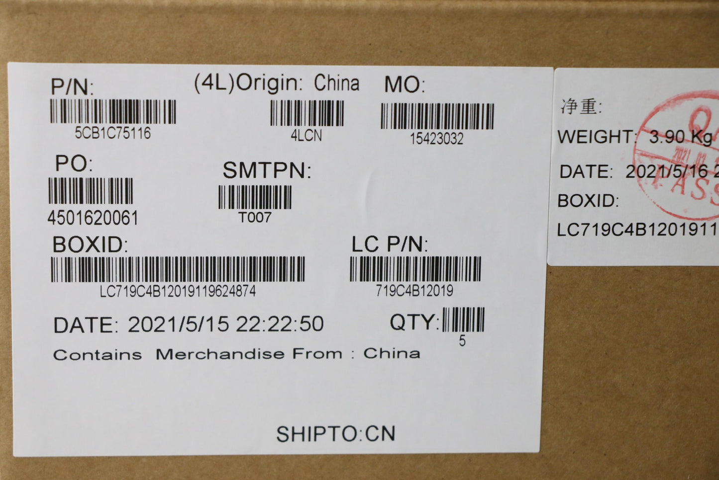 Lenovo Cover Upper Case Asm_Eng L82Kv - 5CB1C75116