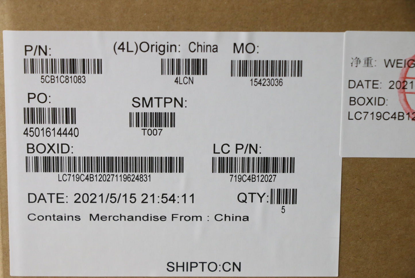 Lenovo Cover Upper Case Asm_Ukr L82Kv - 5CB1C81083