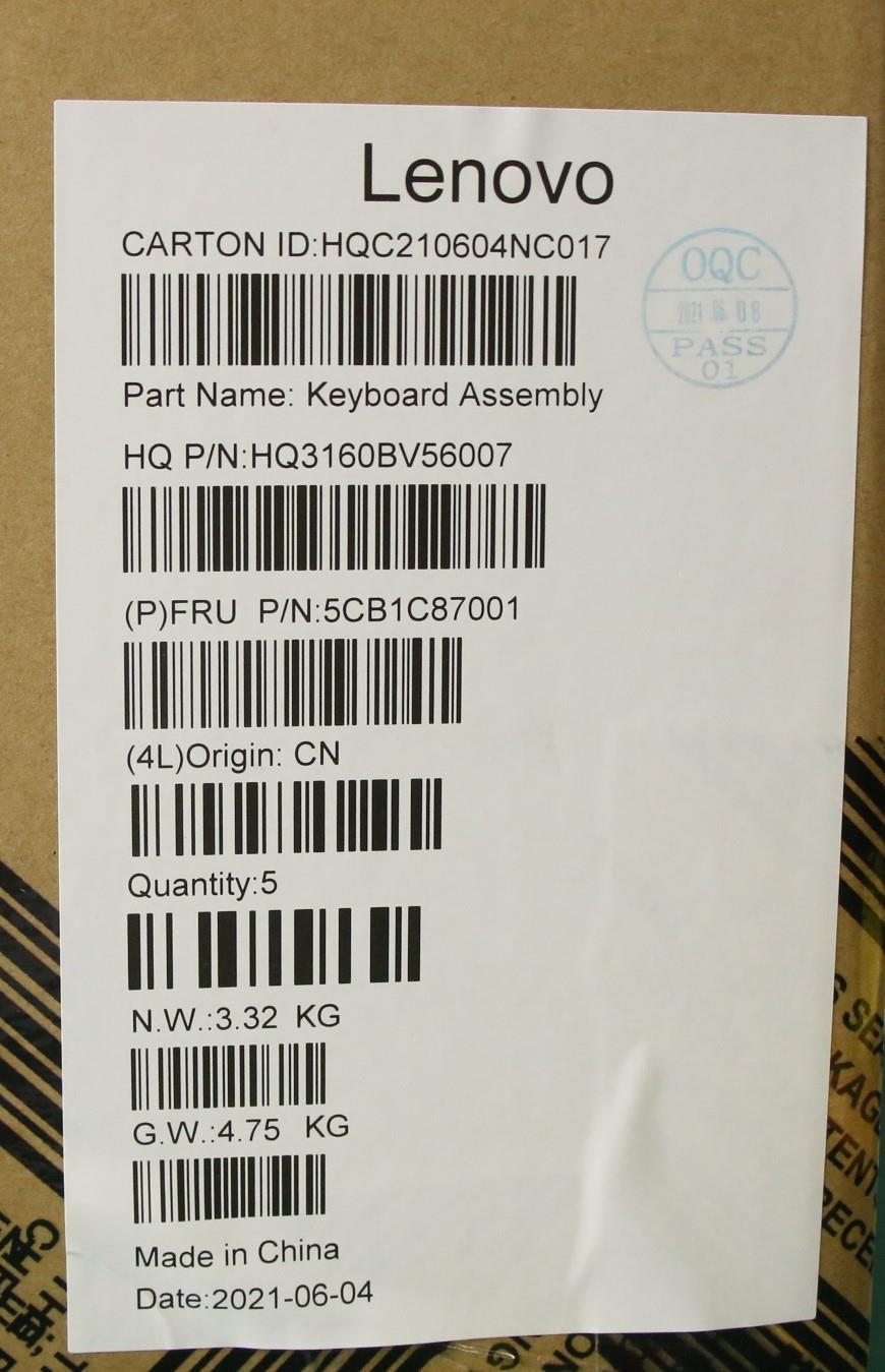 Lenovo Cover Upper Case Asm_Kor H82L9 - 5CB1C87001