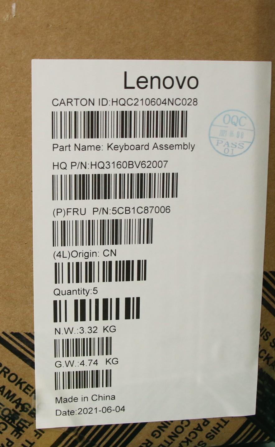 Lenovo Cover Upper Case Asm_Slv H82L9 - 5CB1C87006