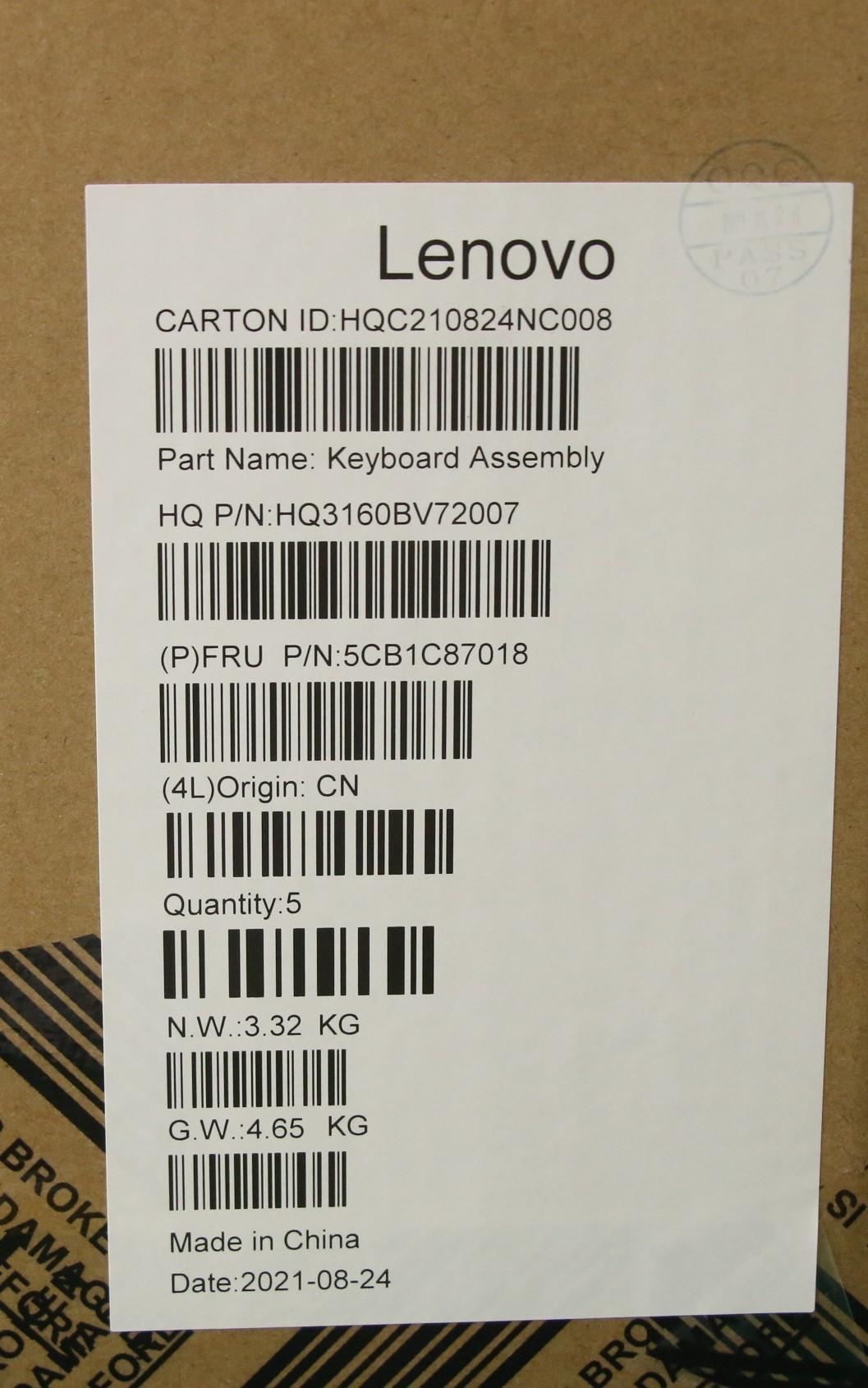 Lenovo Cover Upper Case Asm_Bul H82L9 - 5CB1C87018